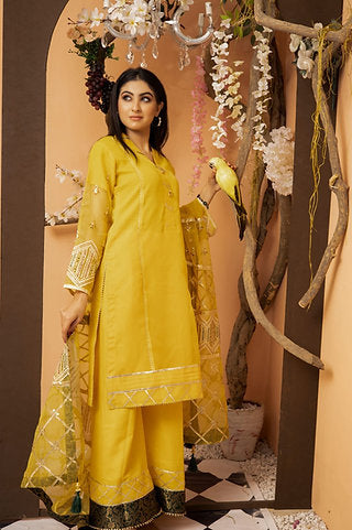 Embroidered Sunshine Yellow Ensemble