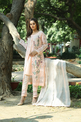 Floral Embroidered Pattern Attire