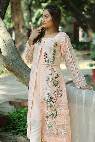 Floral Embroidered Pattern Attire