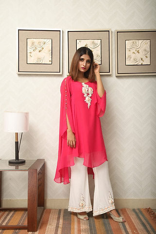 Pink Loose Sleeves Attire