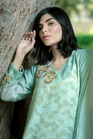 Classy Green Silk Suit