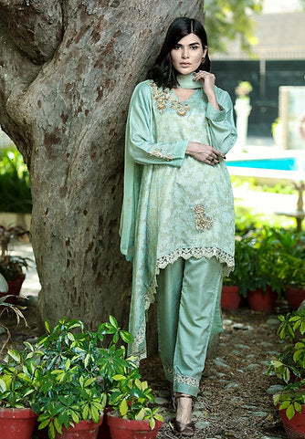 Classy Green Silk Suit