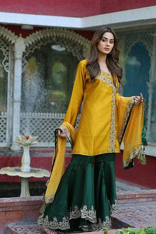 Charismatic Angrakha Styled Sharara