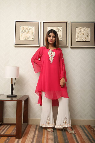 Pink Loose Sleeves Attire