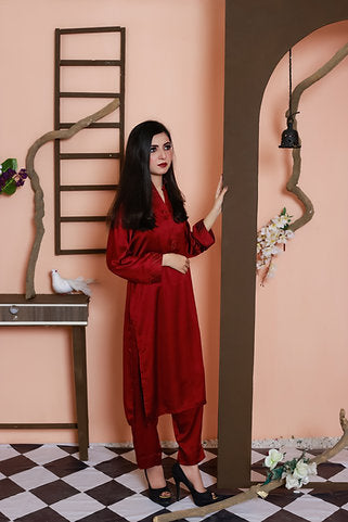 Ruby Velvet Shalwar Kameez